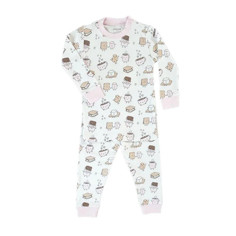 Noomie - Smores Pink Long Sleeve Pajama Set