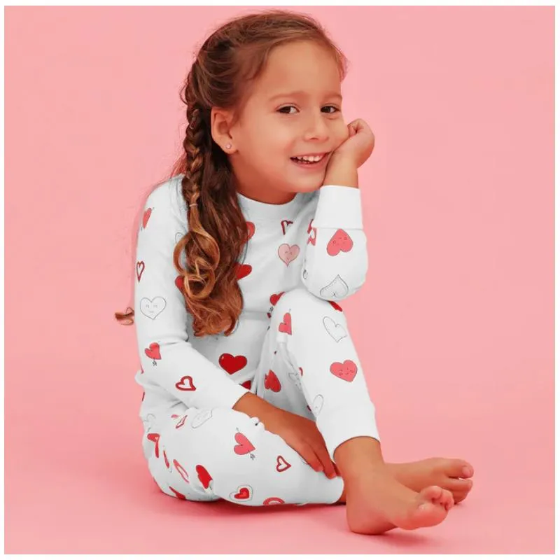 Noomie - Two Piece Pajama Valentine Hearts