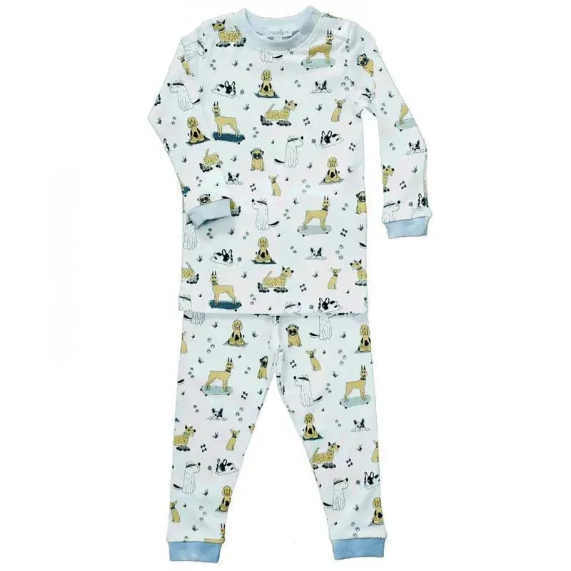 Noomie - Two Pieces PJs, Blue Dogs
