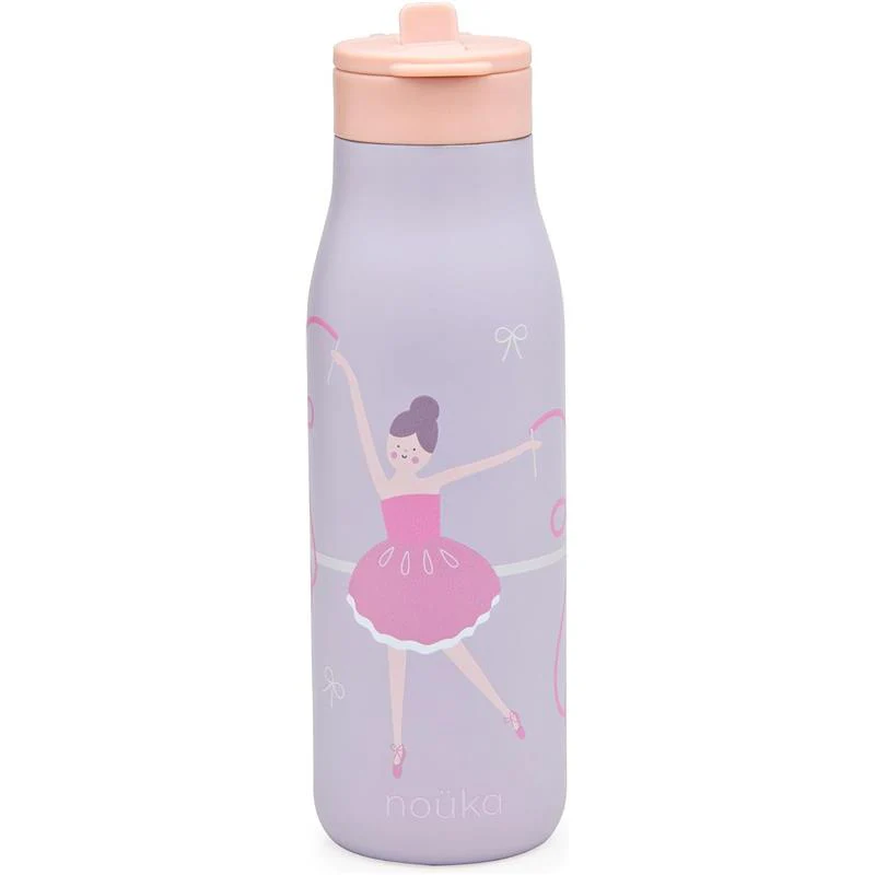 Nouka Insulated Stainless Steel Kids Water Bottle, Fleur the Ballerina
