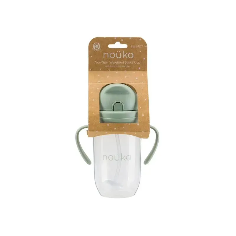 Nouka - Non- Spill Weighted Straw Cup 9 Oz, Soft Sand - Image 3