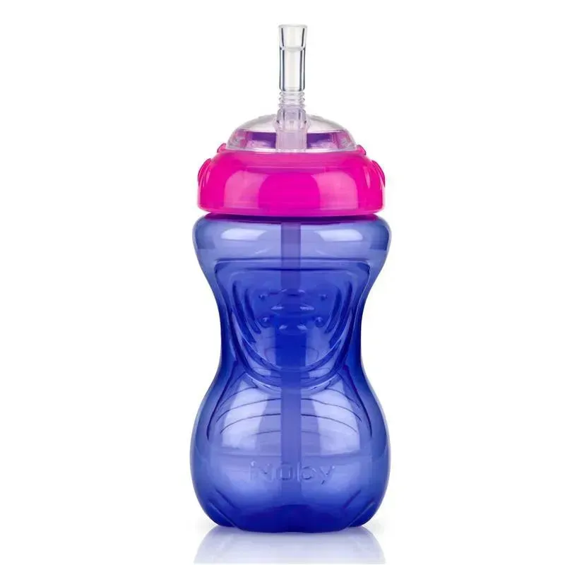 Nuby - 1Pk 10Oz Ns Flexi Straw Cup, Assorted Colors - Image 4