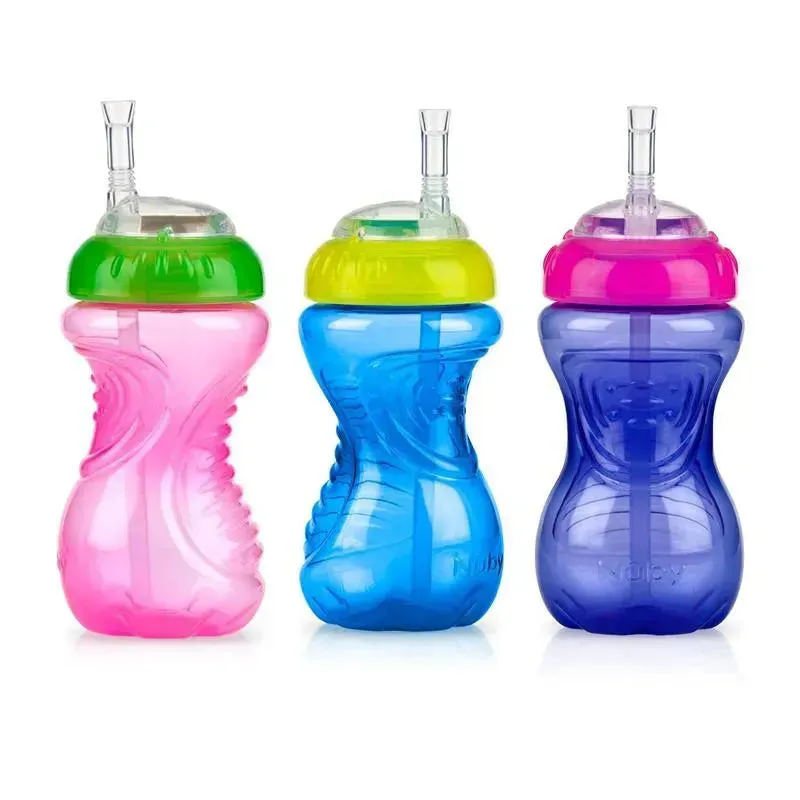 Nuby - 1Pk 10Oz Ns Flexi Straw Cup, Assorted Colors - Image 6