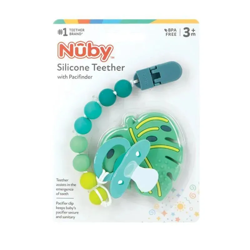 Nuby - 1Pk Silicone Teether with Silicone Bead Pacifinder, Mixed Case - Image 2