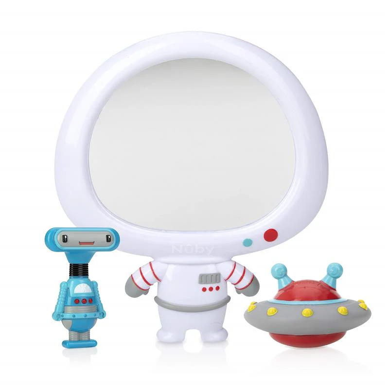 Nuby - 3Pk Astronaut Mirror Baby Bathtub Toy Set