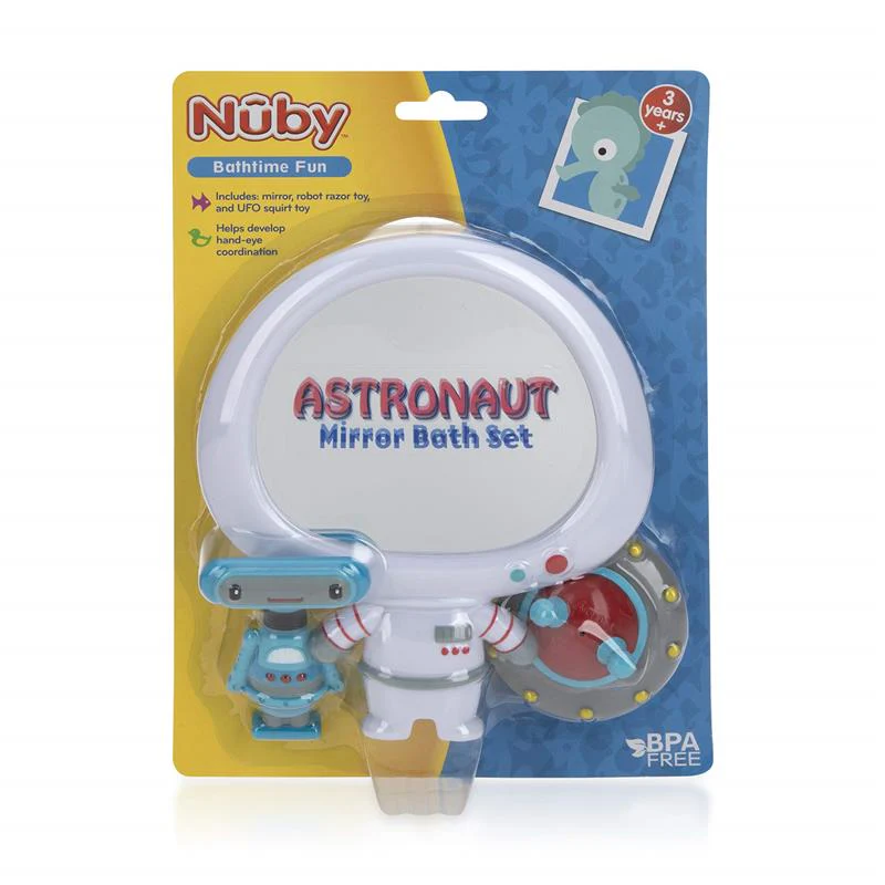 Nuby - 3Pk Astronaut Mirror Baby Bathtub Toy Set - Image 7