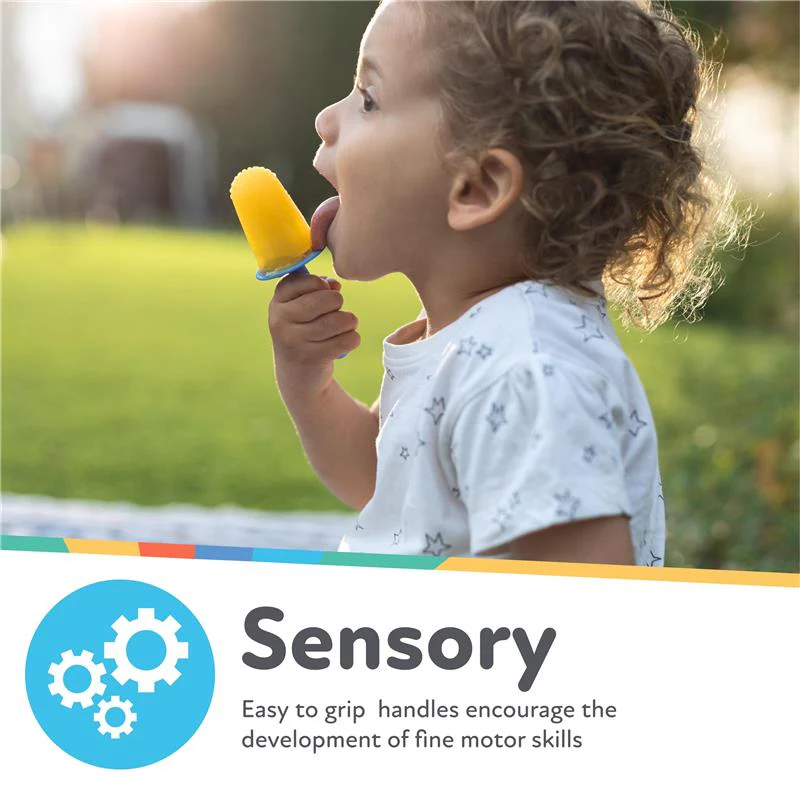 Nuby - 4Pk Stick Pops Silicone Popsicle Molds for Toddlers and Babies - Image 4