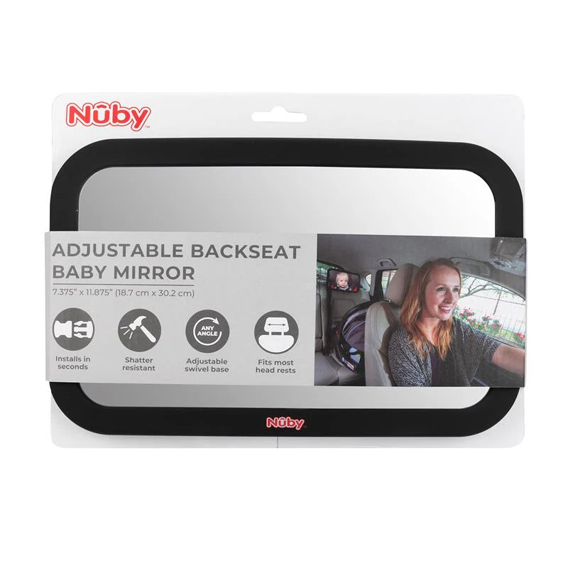 Nuby - Adjustable Backseat Baby Mirror with Swivel Base for Easy Viewing - Image 5