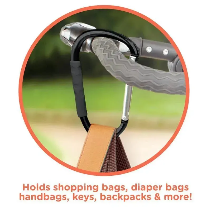 Nuby - Aluminum Stroller Hook With Black Rubber Handle - Image 2