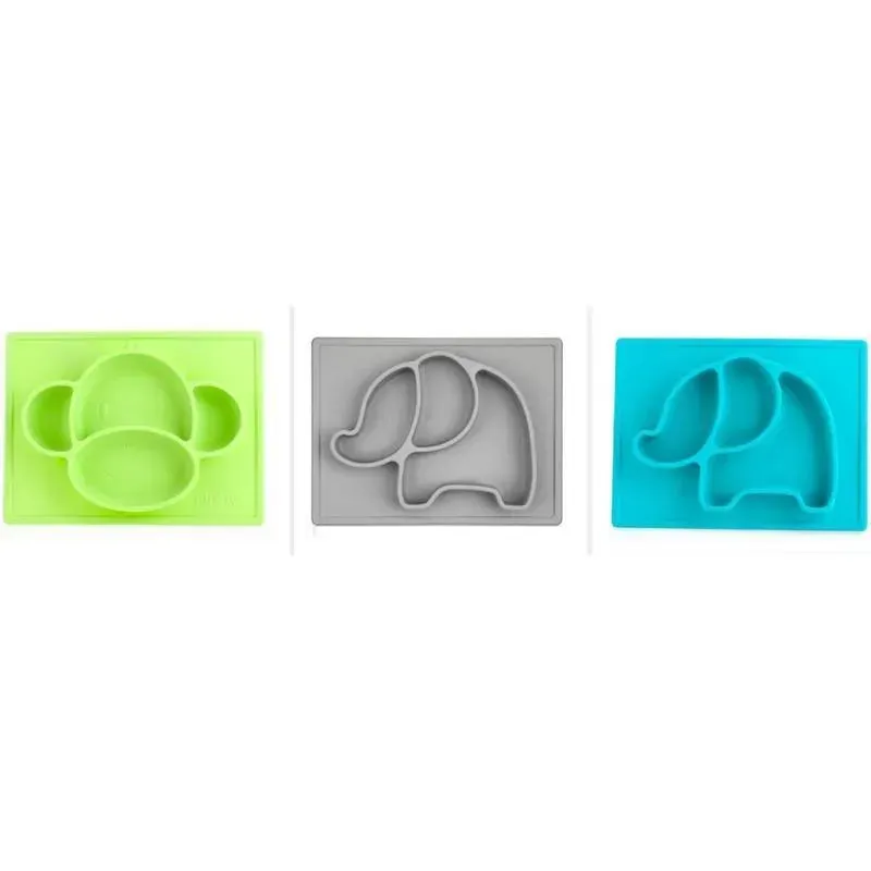 Nuby Baby Plates With Suction, Assorted