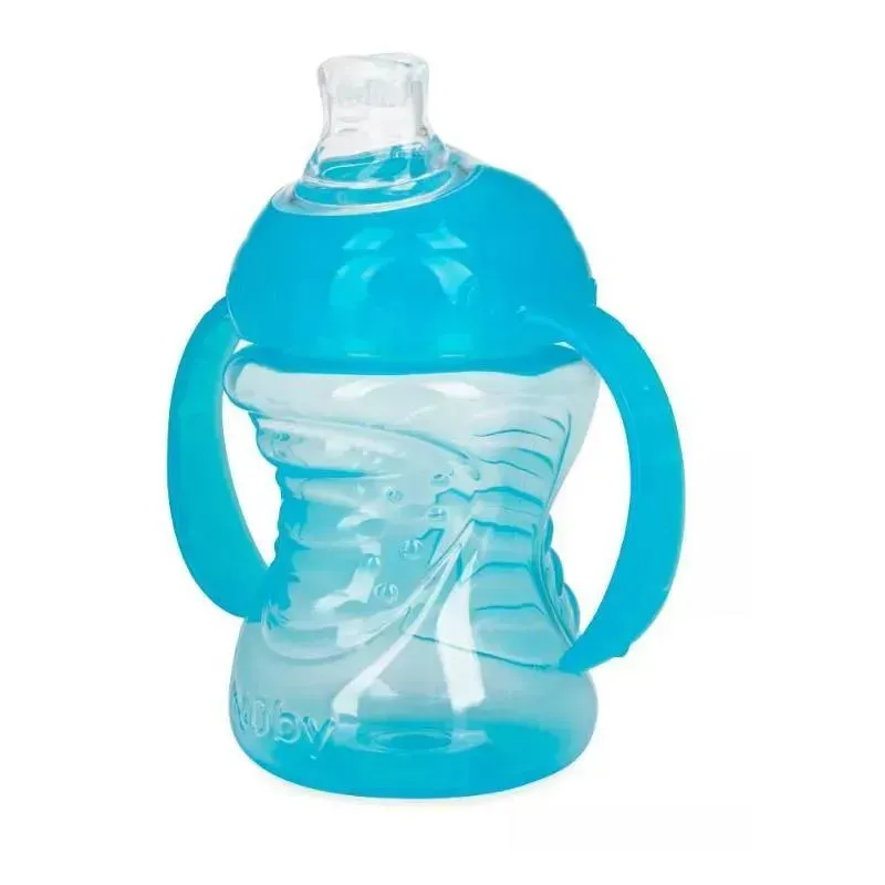 Nuby - Boy No Spill Super Spout Trainer Cup 8Oz, Bright Blue - Image 3