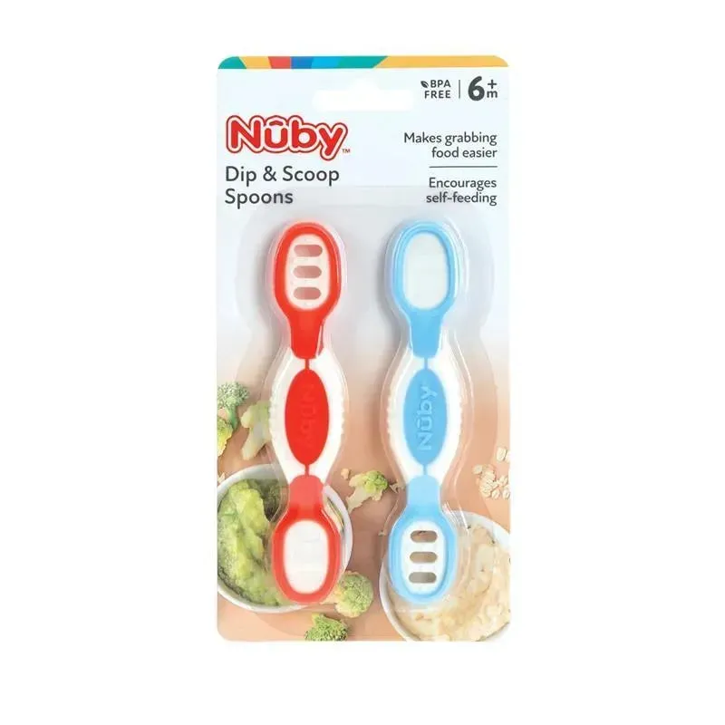 Nuby - Dip & Scoop Spoons, 2 Pack, Boy - Image 3