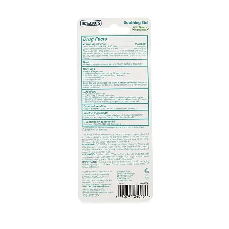 Nuby - Dr. Talbot's Naturally Soothing Gel + Gum - EEZ Teether - Image 4