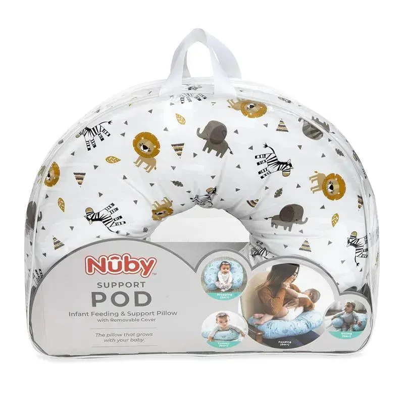 Nuby - Dr. Talbot's Support Pod Infant and Breastfeeding Nursing Pillow | Zoo Animals - Image 2