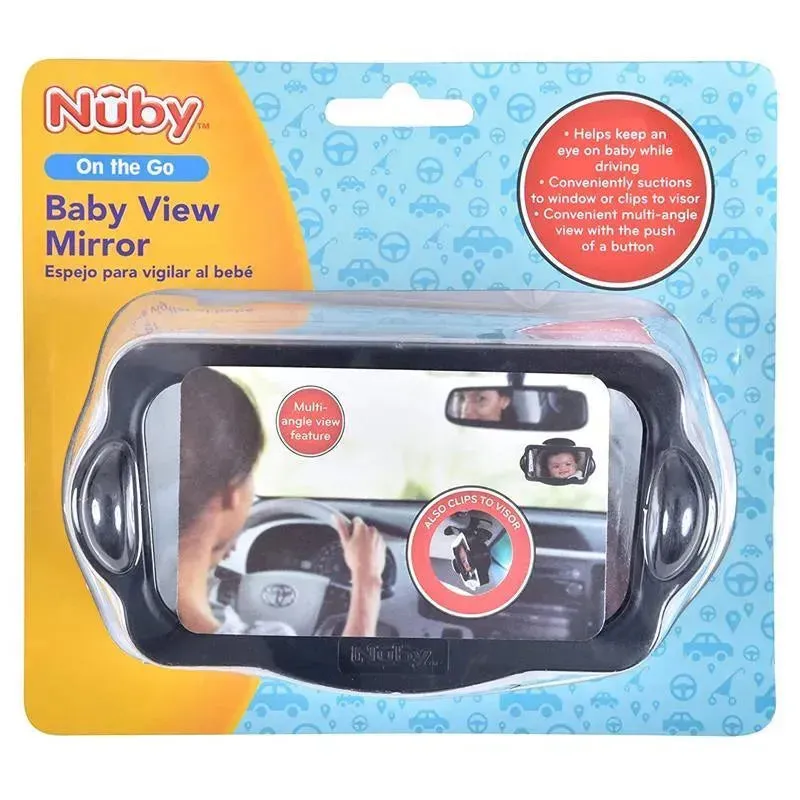 Nuby - Flat Back Seat Mirror Black