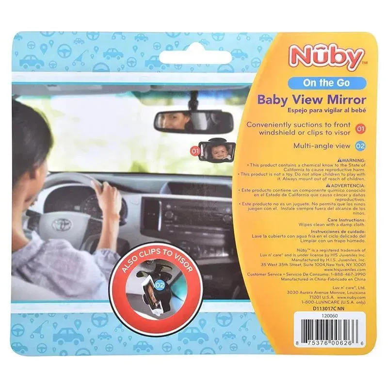 Nuby - Flat Back Seat Mirror Black - Image 5