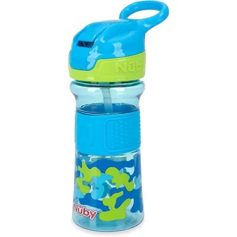 Nuby - Flip-It Reflex Bottle, Aqua Camo - Image 3