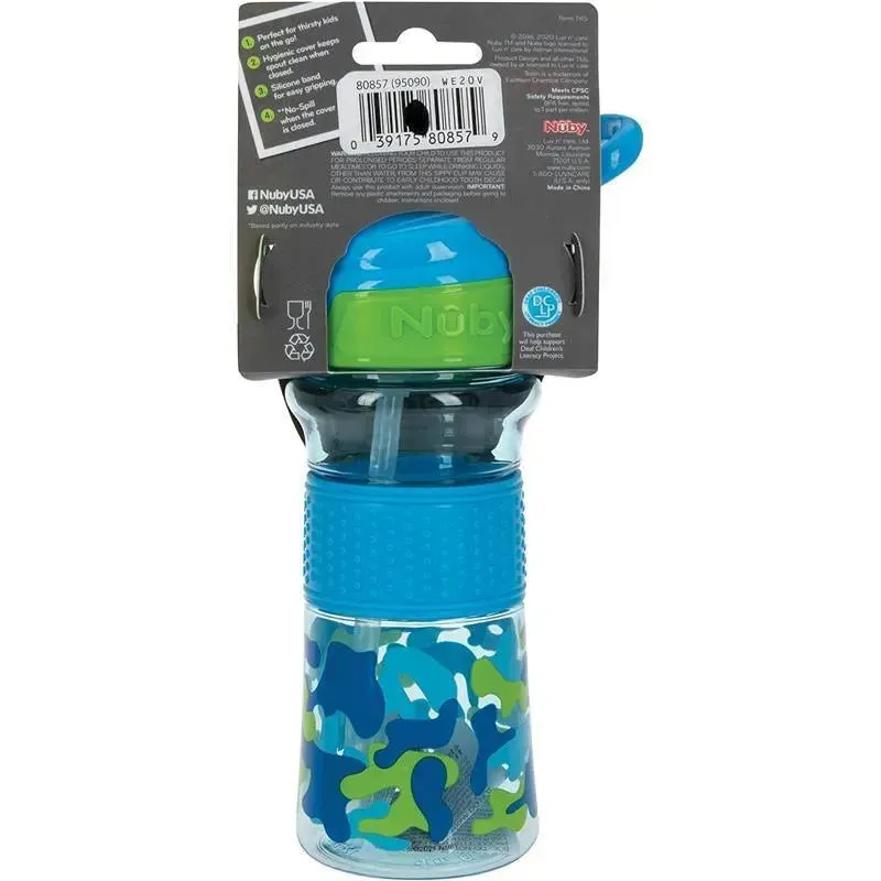 Nuby - Flip-It Reflex Bottle, Aqua Camo - Image 9