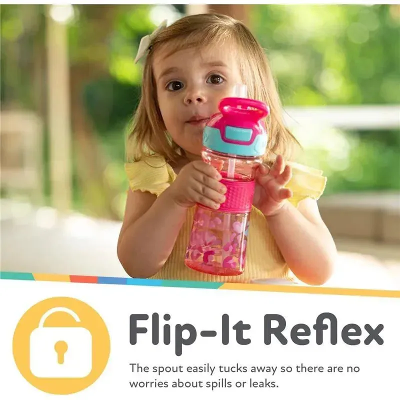 Nuby - Flip-It Reflex Bottle, Pink Leopard - Image 7