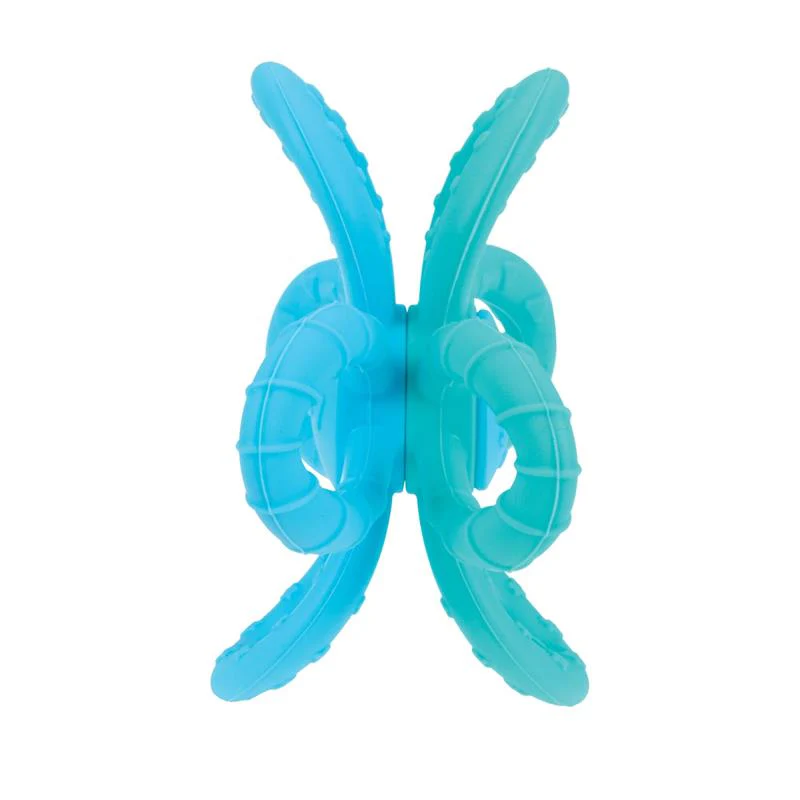 Nuby - Fun Loops Teether Flower Shaped Infant Teething Toy for Babies, Blue & Aqua - Image 7