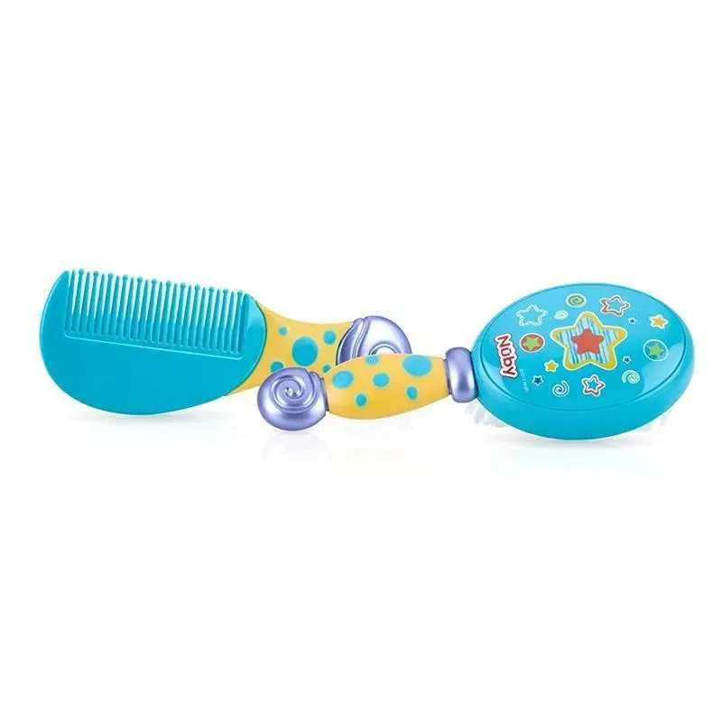 Nuby Luv 'N Care Comb & Brush Set, Colors May Vary - Image 3