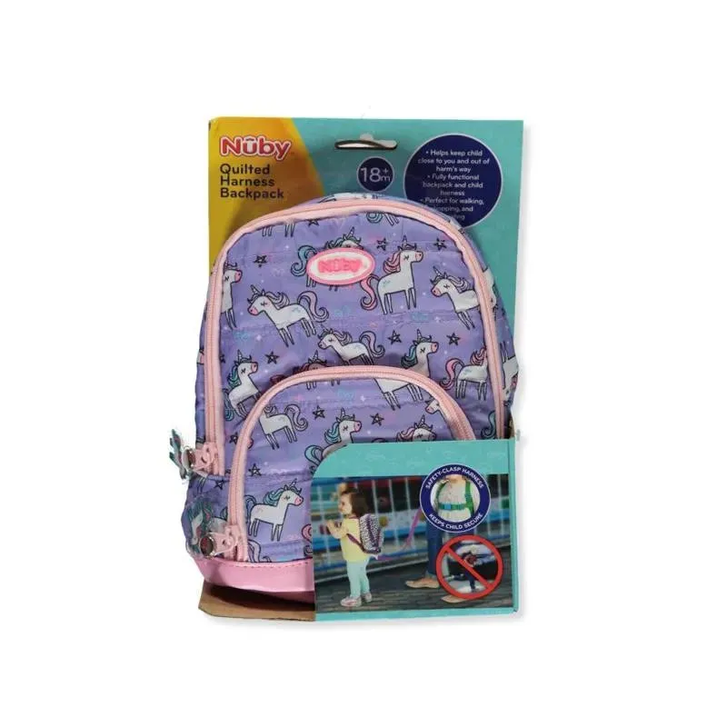 Nuby - Quilted Harness Backpack, Unicorn - Image 3