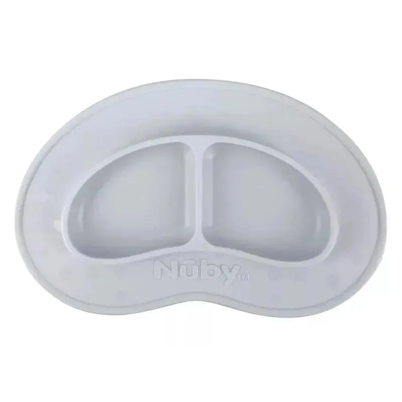 Nuby - Sectioned Silicone Feeding Mat, Gray