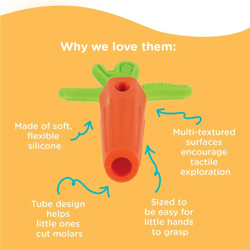 Nuby - Silicone Carrot Tube Teether Baby Teething Toy - Image 2