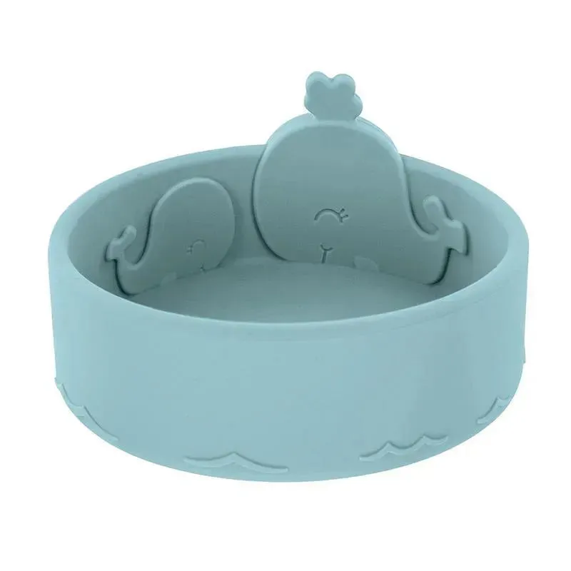 Nuby - Silicone Whale Feeding Bowl - Blue