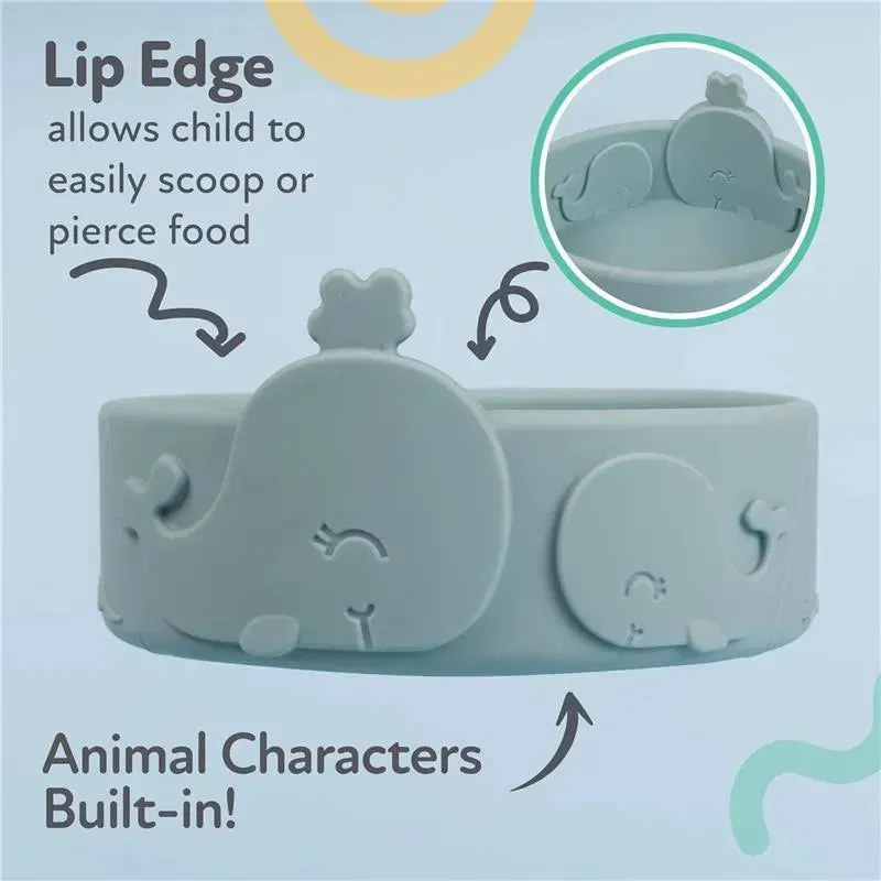Nuby - Silicone Whale Feeding Bowl - Blue - Image 6