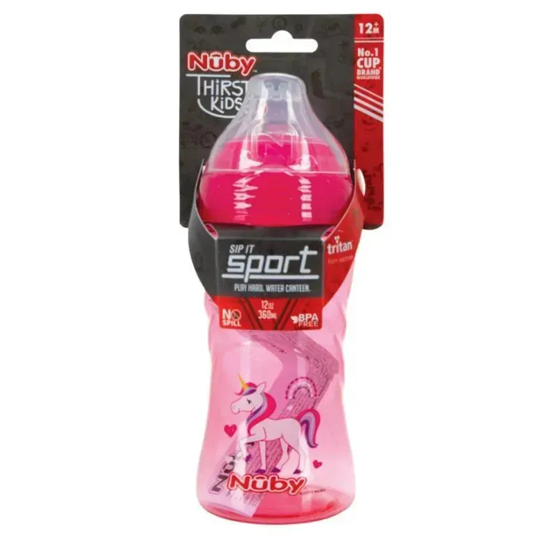 Nuby - Sip-It Sport Soft Spout Sport Bottle, Unicorn - Image 3