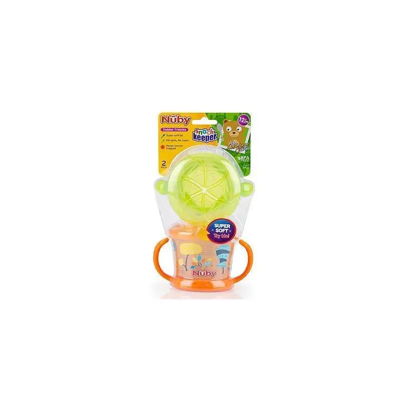Nuby Snack Keeper in Green/Orange, 2-Pack - Image 2