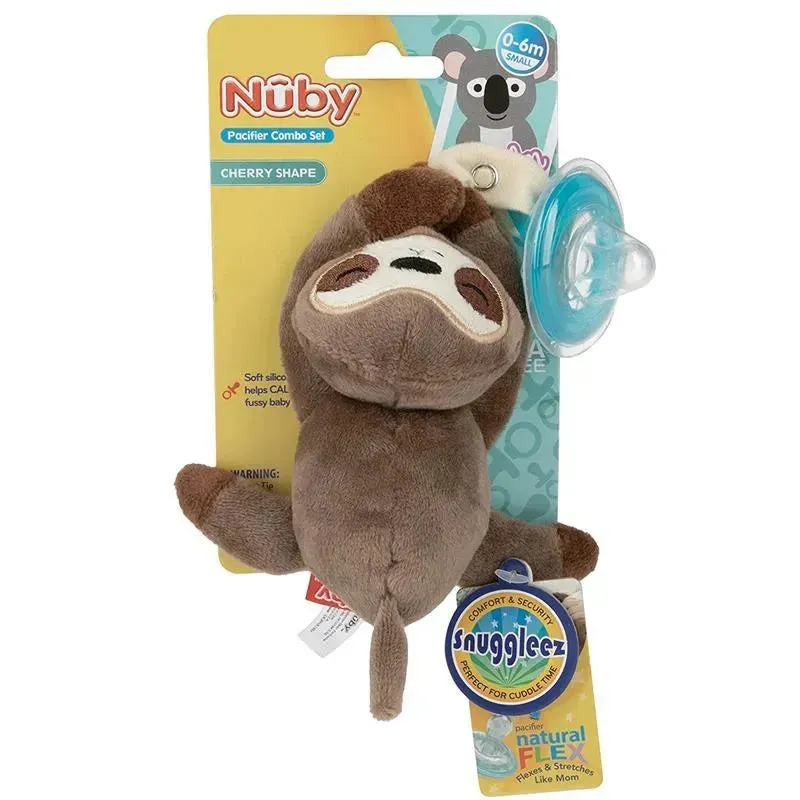 Nuby - Snuggleez Pacifinder With Silicone Pacifier, Sloth - Image 2