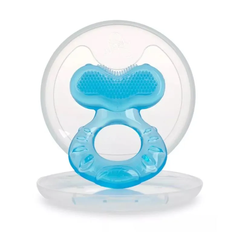 Nuby - Step 1 Soft Silicone Teether With Hygienic Case, Assorted Colors