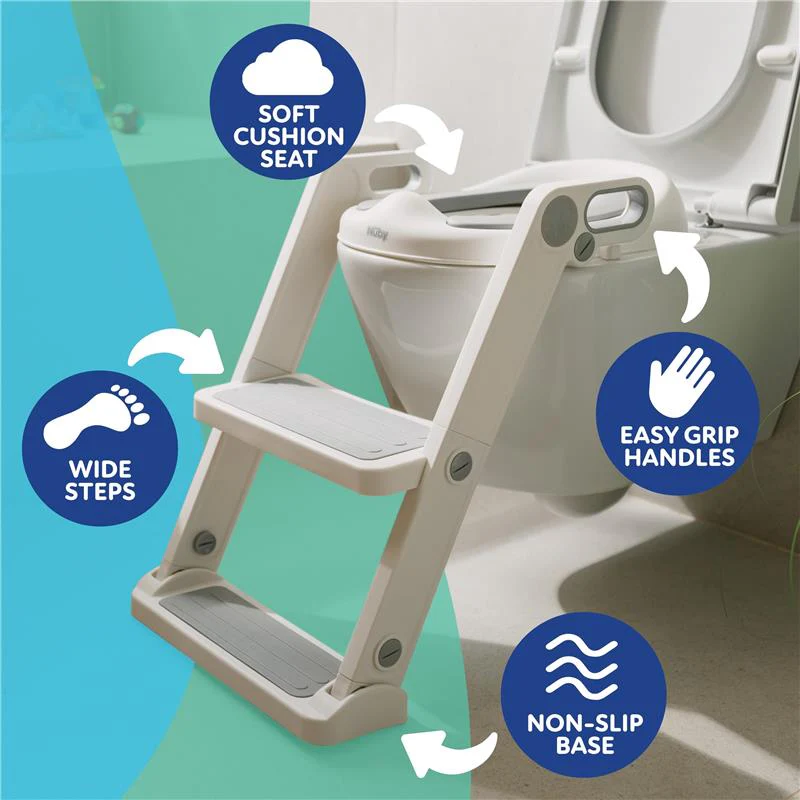 Nuby - Step Ladder Toddler Potty Seat for Toilet, Pink - Image 3