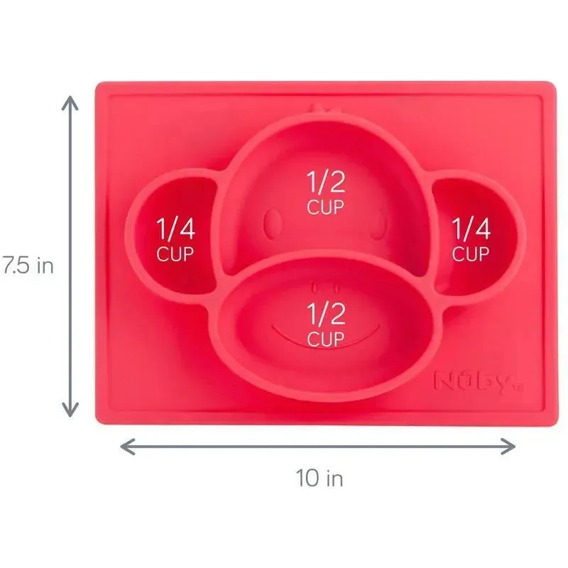 Nuby - Sure Grip Mini Silicone Placemat, Red Monkey - Image 3