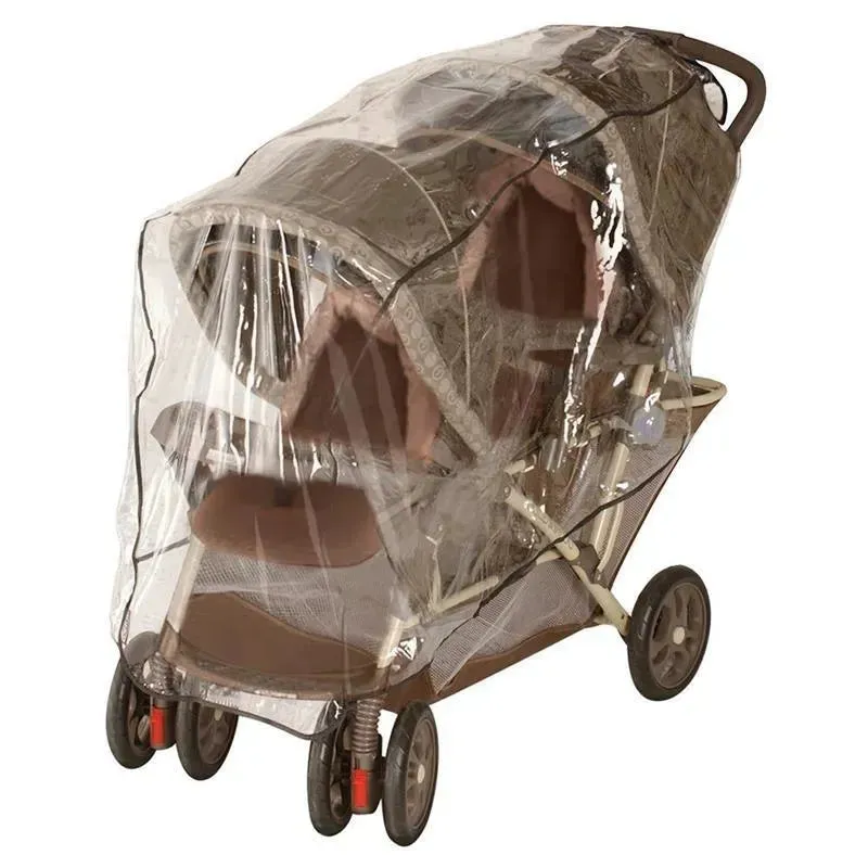 Nuby - Tandem Stroller Weather Shield, Clear Plastic Cover - Image 2