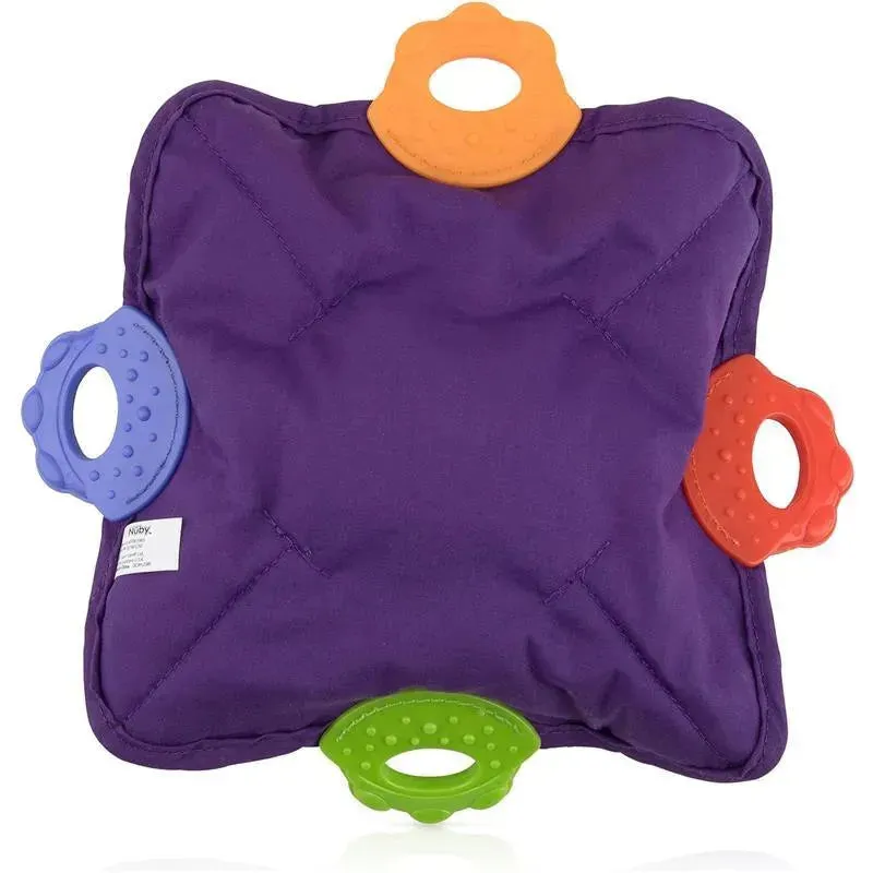 Nuby - Teething Blanket With Silicone Lion and Bear Head - Image 5