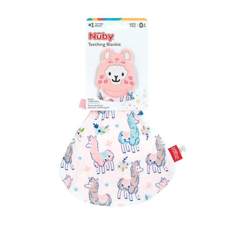 Nuby - Teething Blanket With Silicone Lion and Bear Head - Image 7