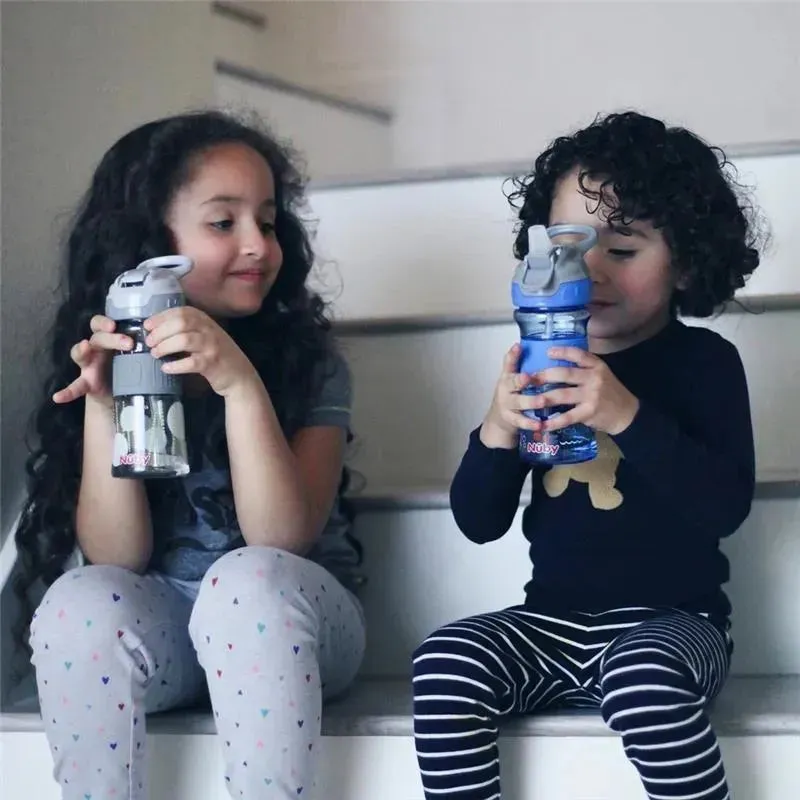 Nuby - Thirsty Kids Flip It Reflex, Aqua - Image 5