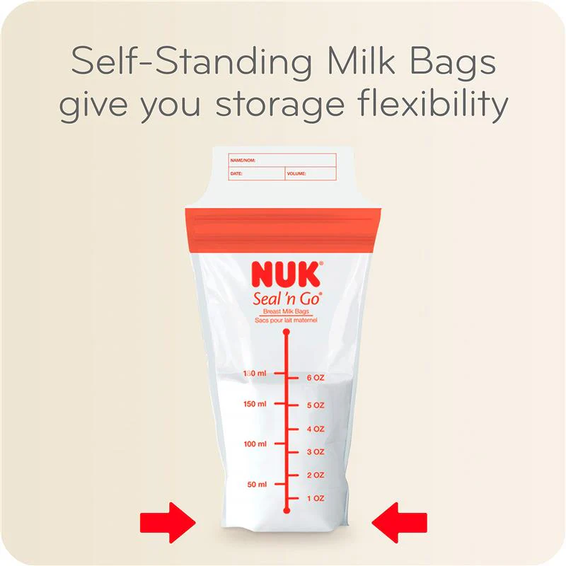 Nuk - 100 Ct Simply Natural Seal n' Go Breast Milk Bags - Image 3