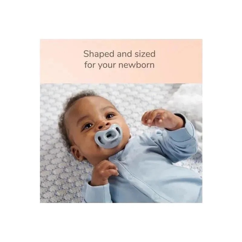 Nuk - 2Pk Girl Comfy 100% Silicone Pacifier, 0/6M, Midnight Lavender - Image 5