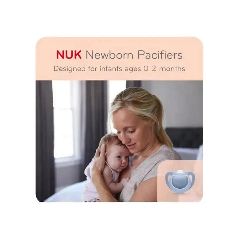 Nuk - 2Pk Newborn Pacifiers, Girl, 0/2M - Image 3