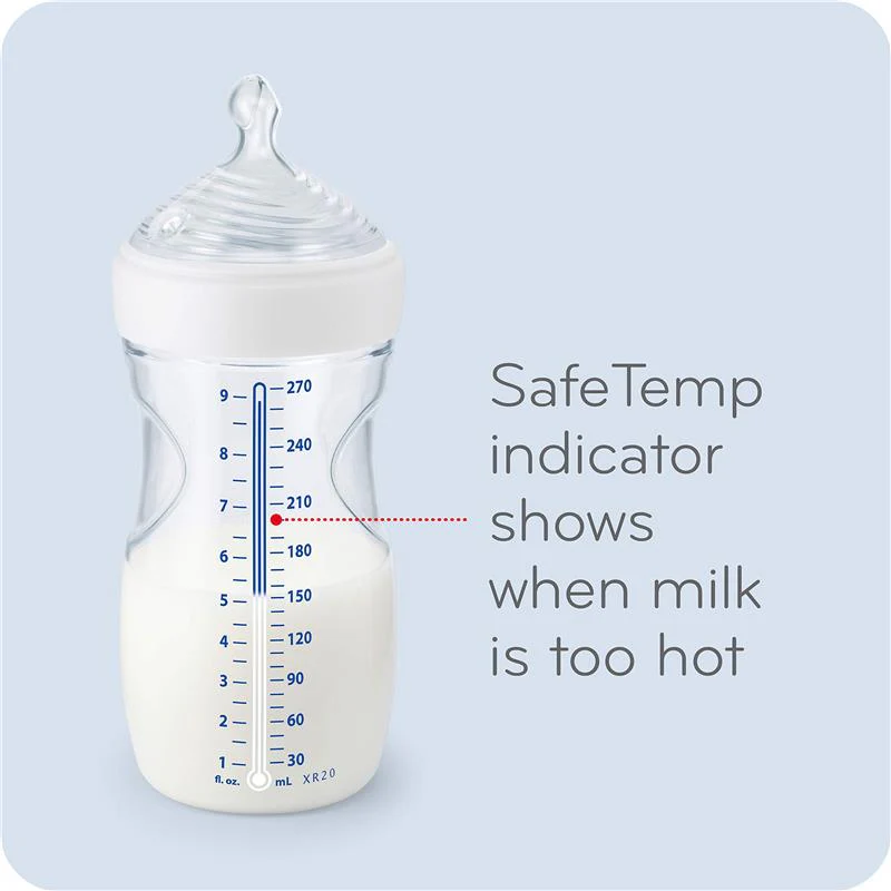 Nuk - 9 Oz 3Pk Simply Natural Baby Bottle with SafeTemp - Image 4