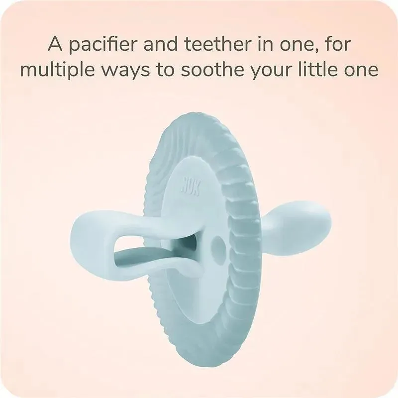 NUK - For Nature 2Pk Boy Silicone Soother 2-in-1, 0/12M - Image 5