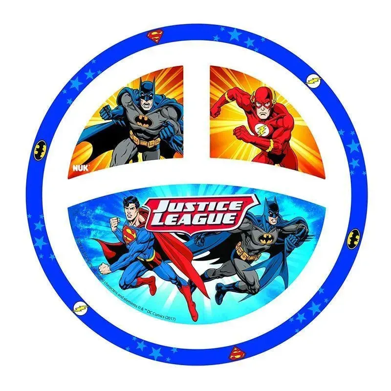 Nuk - Justice League Dinnerware Plate 1 Pk, Boy