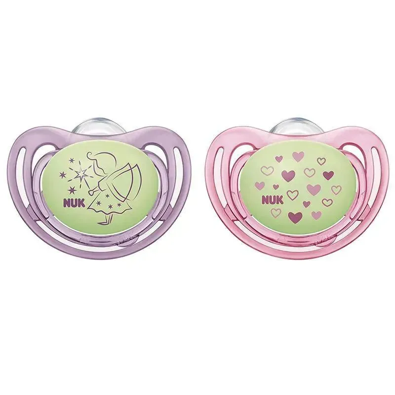 Nuk - Pacifier Airflow Glow In Dark, Girl, Size 1