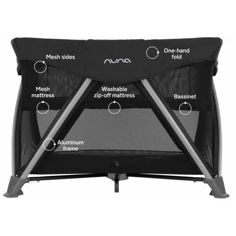Nuna - Caviar SENA Aire Playard with Zip-Off Bassinet - Image 4