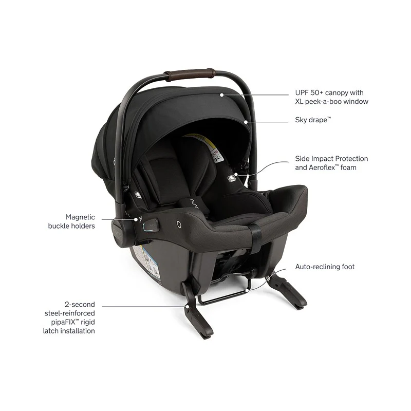 Nuna Pipa Urbn + Triv™ Next Travel System Caviar - Image 6