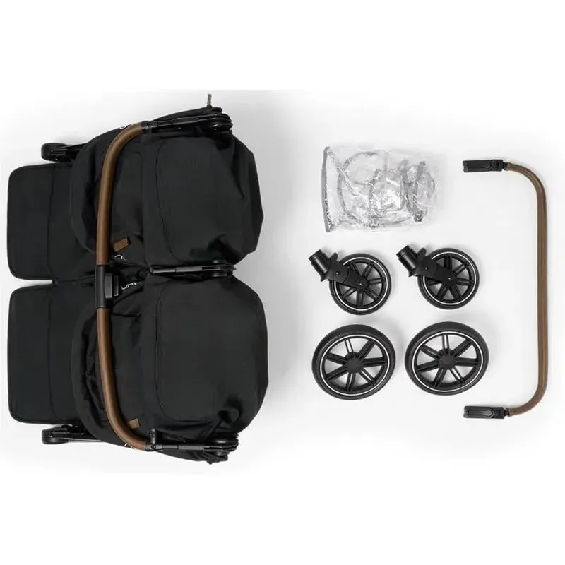 Nuna - Trvl Double Stroller, Caviar - Image 13